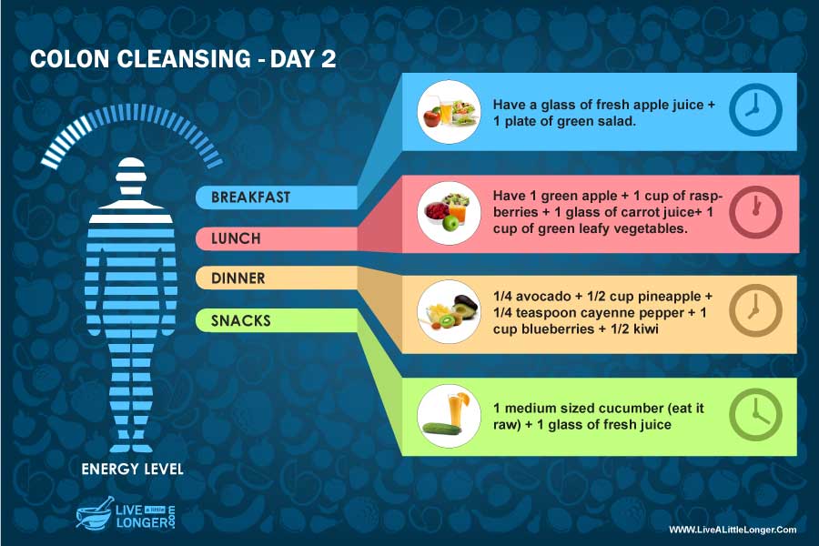 day 2 diet colon cleansing