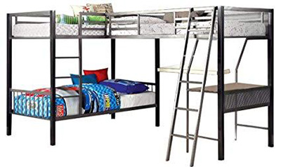 Bunk beds with workstation