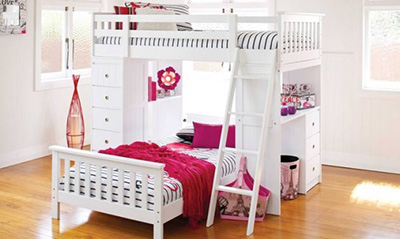 bunk beds with stairs